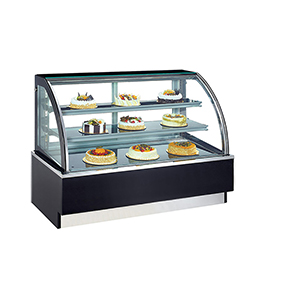 best glass refrigerated showcase display for dessert cake bakery bread for sale